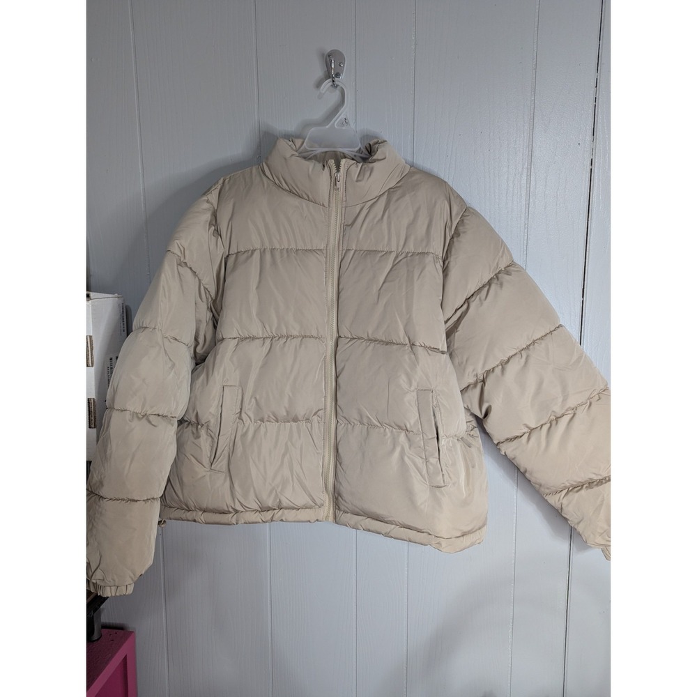 Forever 21+ womens 1X tan‎ puffer puffy jacket coat